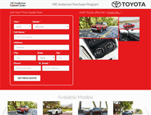 Tablet Screenshot of mdanderson.fredhaastoyota.com